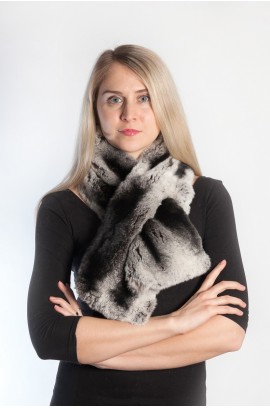 Rex chinchila fur scarf